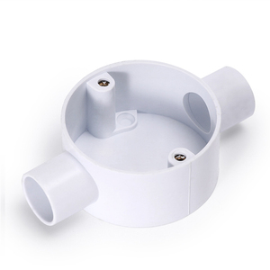White PVC Junction Box Through Box 2 Way 20mm