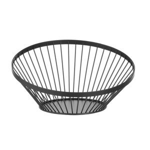 Cesto Portafrutta Rotondo Nero HENDI Diametro 280mm X Altezza 130mm Elegante Cesto con Cassetti - Product Image 1