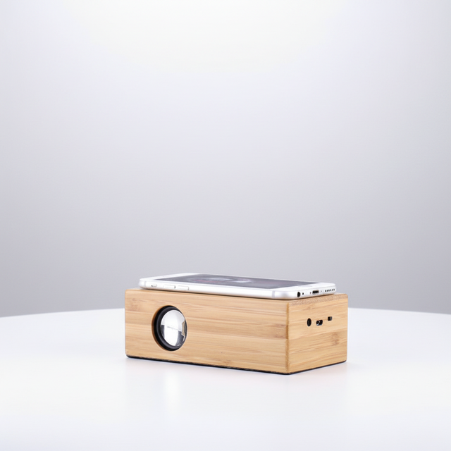 Portable Vintage Bamboo Mini Speaker Wireless AUX 5-10W 5-10 Hours Battery Subwoofer Wireless Charging for Home Theatre Outdoor