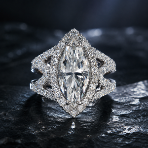 Anello di Fidanzamento Marquise Princess per Donne, Elegante Gioiello da Indossare sul Dito per Proposte - Product Image 4