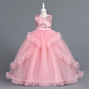 ティーンフラワーガールドレス プリンセスブライズメイド プロム イブニングロングガウン キッズページェント ウェディング プリンセスパーティーセレモニー 12 13 - Product Image 6