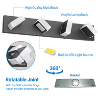 Éclairage LED de salle de bain en aluminium de 20/24/30 pouces avec design moderne, sans scintillement, luminosité élevée, pour salle de bain ou cuisine