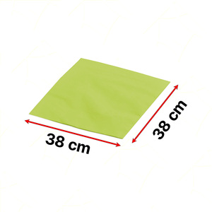 40 Pezzi Eleganti Tovaglioli Grandi a 2 Veli 38x38cm per Cena, Tovaglioli Kiwi Piegati in 1/4 in Carta di Cellulosa - Product Image 6