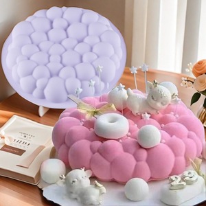 Irregular Round Mousse Cake Silicone <b>Mold</b> DIY Baking French Cake Kitchen Tool 1 Piece - Product Image 2