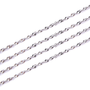 Collier chaîne Singapour en acier inoxydable pour la fabrication de bijoux |   Plusieurs couleurs et tailles disponibles - Product Image 2