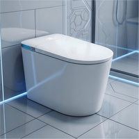 Toilettes intelligentes à capteur de pied, WC à jet autonettoyant UV pour chambre à coucher, toilettes intelligentes à jet d'eau
