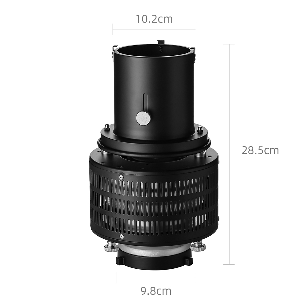 Snoot Optique Conique Pour Flash Photo - Kit Avec Grille Nid D'abeille Et 5 Filtres Couleur - Compatible Lampe à Monture Bowens