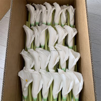 Lys artificiel blanc L-291 effet naturel, longue tige, pour bouquet de mariage, fête des Mères, vase décoratif, vente en gros