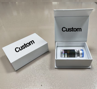 Flacons en papier rigide holographiques personnalisés durables 3ml/5ml/10ml, étiquettes d'emballage magnétique, boîte cadeau avec plateau d'insertion en EVA