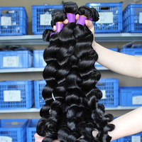 Extensiones de cabello humano natural de onda suelta de cabello camboyano natural Super doble dibujado de Vietnam Proveedor de extensiones de cabello Virgen sin procesar crudo