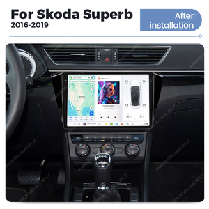 DUDUAUTO Autoradio lettore multimediale di navigazione Stereo Autoradio AUTO-play AUTO Android 13 per <span class=keywords><strong>SKODA</strong></span> superba 3 2015-<span class=keywords><strong>2019</strong></span> - Product Image 2