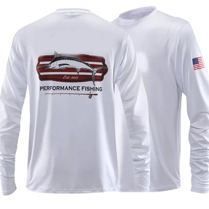 Vêtements de pêche respirants à manches longues avec logo personnalisé, séchage rapide, protection UV UPF50+, polyester durable, impression numérique - Product Image 1