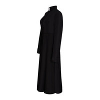 Robe Midi Ecclésiastique pour Femme, Tenue de Célébration Liturgique avec Col Romaine, pour Ministre d'Église, Prêtre, Pasteur, ou Cosplay
