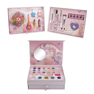 Set di <span class=keywords><strong>Trucco</strong></span> 3-in-1 a Tema <span class=keywords><strong>Unicorno</strong></span> Rosa con Materiali Non Tossici Include Custodia e Giocattoli <span class=keywords><strong>per</strong></span> Bambine - Product Image 2