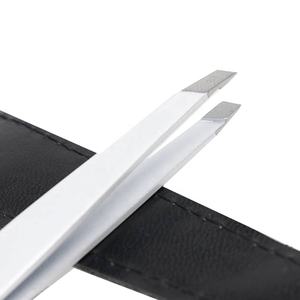 Pinzas multifunción para cejas y pestañas de acero inoxidable de alta calidad, herramientas de maquillaje personalizadas con punta inclinada - Product Image 2
