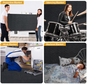 Soundproof <strong>Blanket</strong> with Grommets, Heavy Duty Sound Dampening Noise Reducing <strong>Blanket</strong> for Workshop, Basement, <strong>Laundry</strong>, Acoustic - Product Image 4