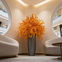 230 cm große Premium-Ginkgo-Kunstpflanze im Topf für Hotellobbys und Hochzeiten – Dekorative Boden-Ginkgo-Arrangement