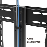 Support TV universel réglable en hauteur à 3 niveaux pour table fixe, compatible VESA 400x400mm, vente en gros