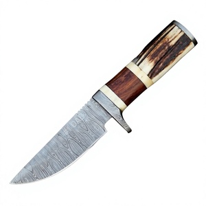 Cuchillos de Acero Inoxidable con Hoja de Punta Caída y Mango de Asta de Ciervo, Profesionales, Utilitarios, para Supervivencia, Camping y Caza, OEM - Product Image 1