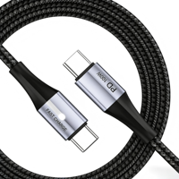 Câble USB-C en nylon tressé durable avec conducteur en cuivre pur pour charge rapide 5A, idéal pour téléphones, tablettes et appareils photo (vente en gros)
