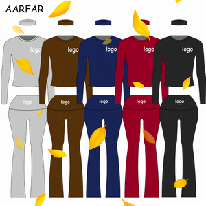 Ensembles de vêtements de <span class=keywords><strong>sport</strong></span> pour femmes à manches longues personnalisés, col rond, élasticité, taille haute, trou pour les doigts, ensembles de <span class=keywords><strong>sport</strong></span> surdimensionnés pour femmes - Product Image 3
