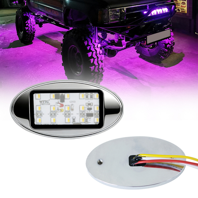 Newest Rock Lamp Custom Marker Light IP67 Rated DC12V/24V Waterproof Car Lamp Oval Truck Decorative LED Rock Light Truck Trailer