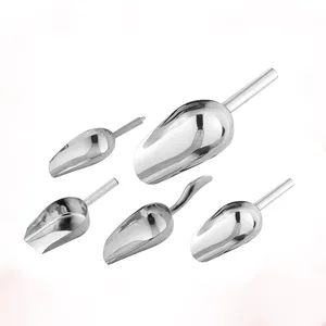 Thanh phụ kiện Ice Cube Scoop kim loại Xô đá xẻng thép không gỉ Scoop với xử lý