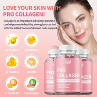 Bonbons gélifiés au collagène marin sans sucre pour l'éclat de la peau, anti-âge, soutien immunitaire - Complément beauté à base de pectine, vitamine C 60