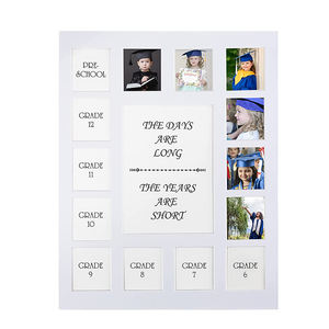 Cadre <span class=keywords><strong>Photo</strong></span> d'école 11x14 "15 Photos cadre de <span class=keywords><strong>Collage</strong></span> de Photos de jours d'école avec tapis noir blanc gris - Product Image 5