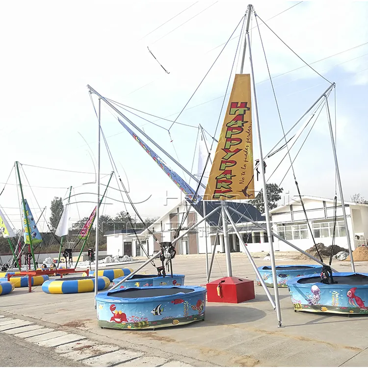 คุณภาพสูงสนุกBungeeแทรมโพลีนเด็กคู่Trampoline Bungee Trampolineยืดหยุ่น