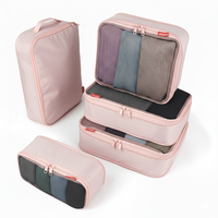 Vente en gros Personnaliser Voyage Bagages Organisateur Sac Ensemble 5PCS Sac de Rangement Vêtements Sous-Vêtements Emballage Cube Ensemble