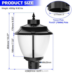 <strong>Post</strong> <strong>Cap</strong> <strong>Lights</strong> Outdoor <strong>Post</strong> <strong>Lights</strong> 3000K 4000K 5000K High Brightness Warm White SMD LED Lighting Decor for Garden <strong>Deck</strong> Patio - Product Image 5