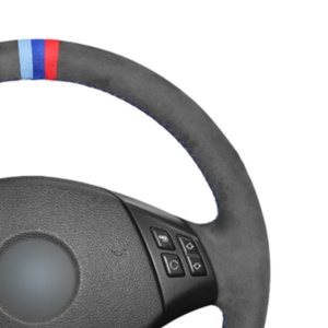 ปลอกหุ้มพวงมาลัยรถยนต์หนังกลับเย็บมือ APPDEE สำหรับ BMW E90 325i 330i 335i ไม่มีชุดดรัม รุ่นใหม่ ขายส่ง - Product Image 5