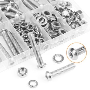 Vis à tête bombée M6 en acier inoxydable 304, boulons, rondelles, écrous, combinaison de qualité A niveau 4.8, utilisation dans l'industrie de la construction - Product Image 1