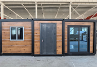 Maison conteneur modulaire extensible à hauteur surélevée personnalisée, hauteur intérieure de 2,4 m, toit plat, maison portable