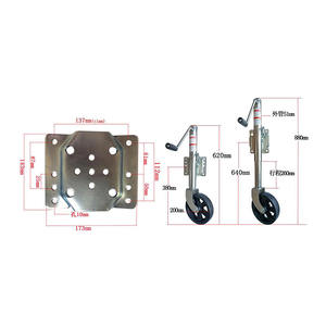 Vente en gros de crics latéraux de remorque de haute qualité de 1500 à 2000 livres, roue jockey en acier de 6 à 8 pouces pour <span class=keywords><strong>caravane</strong></span>, bateau, camping-car, accessoires de remorque - Product Image 4