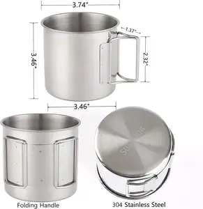 12Oz Emaille Keramische Camping Koffiekop Mok Custom Patroon Logo Met Handvat Voor Verjaardagsfeestje Geschenken Kleine Metalen Emaille Bekers