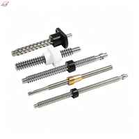 Vis mère de précision CNC avec jeu d'écrous T8 T4 T2 en acier inoxydable à filetage trapézoïdal, personnalisable OEM pour imprimante 3D et machine CNC