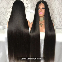 Perruque sans colle en cheveux humains, prête à porter, pré-épilée, pré-coupée, perruque sans colle avec dentelle HD complète 4.5x6, perruque en cheveux naturels