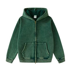 Sudadera con Capucha Personalizada con Logotipo, Estilo Vintage Desgastado para Hombre, Tejido Grueso Lavado a la Piedra, 100% Algodón, Chaqueta Lisa Estampada para Invierno - Product Image 1