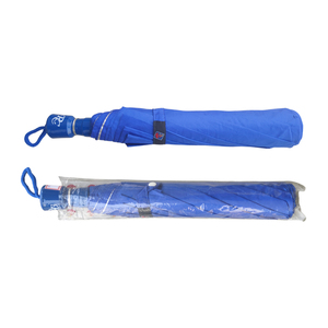 Parapluie pliable bleu 2 volets pour hommes et femmes, résistant au vent, léger, de voyage, compact - Product Image 3