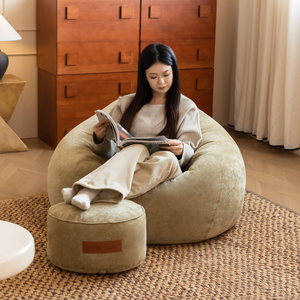 เก้าอี้บีนแบ็กทรงหยดน้ำแบบมินิมอล นั่งสบาย พร้อมปลอกถอดซักได้ ขนาดใหญ่พิเศษ สำหรับนั่งพักผ่อนในห้องนั่งเล่น - Product Image 4