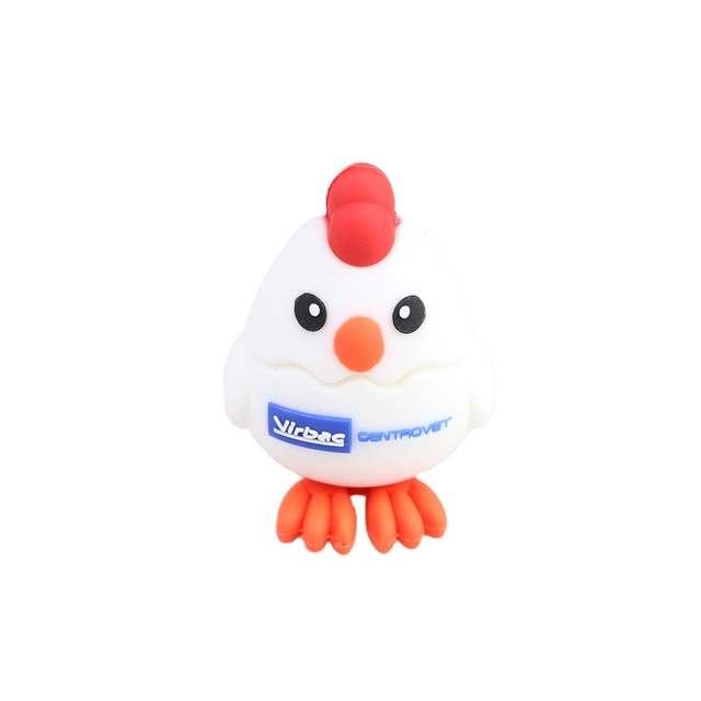 Novelty USB Flash Drive Soft PVC Cute Cartoon Chicken Shape USB Flash Drive 3D Animal USB Disk Pen Drive Thumb Drive