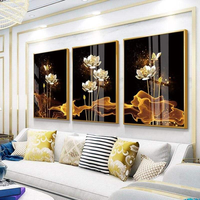 Peinture personnalisée pour salon, décoration moderne de la maison, peinture abstraite d'animaux et de paysages, peinture sur porcelaine de cristal, art mural, décoration de la maison, luxe
