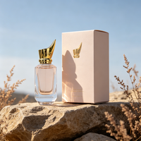 Flacon de parfum carré rectangulaire en verre de 30 ml, 50 ml, 100 ml avec bouchon en aluminium, atomiseur à fine brume, pompe pulvérisatrice pour emballage cosmétique