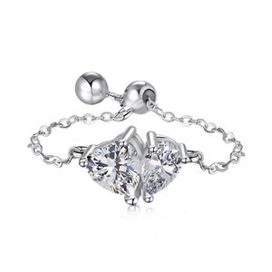 Joyería de Diseño Exclusivo Dylam para Mujer, Plata S925 con Baño de Rodio y Oro de 18K, Cadena de Eslabones con Circonitas 5A Dobles, Ajustable - Product Image 1