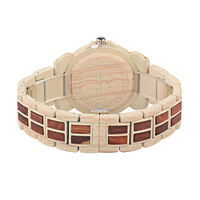 Montres Seiko de luxe personnalisées à quartz analogique avec cadran en bois, verre coloré et résistant à l'eau, 42mm, dernières tendances