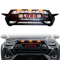 Grille avant LED de style GR pour Hilux 2021-2024 |    Grille en maille ABS noire, accessoire de mise à niveau 4x4