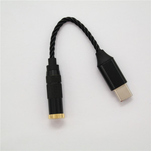 <b>Type</b> <b>C</b> To 4.4mm Audio <b>Adapter</b> Cable 384kHz 32bit DAC Realtek 4042 For Mobile Phone Black - Product Image 2