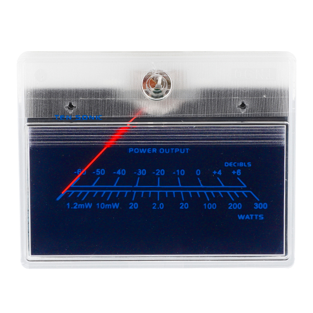 MJH Dual Analog 2-Way VU Meter Stereo Indicator LED Lamp Column Music Level Light Yellow Background White LED Backlight 1%
